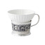 Серебряная чашка чайная с фарфоровой вставкой Традиция 40080076А06